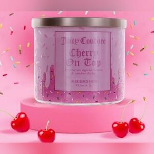 BRAND NEW JUICY COUTURE CHERRY ON TOP CANDLE 14.5 OZ